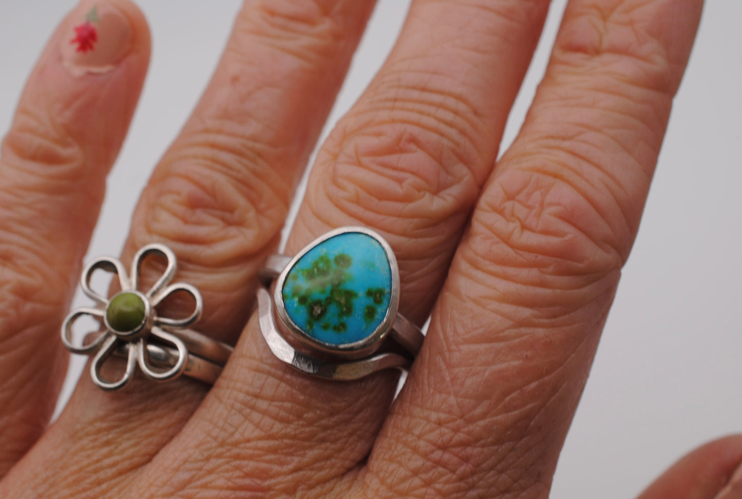 Turquoise Ring Set - Size 7.25
