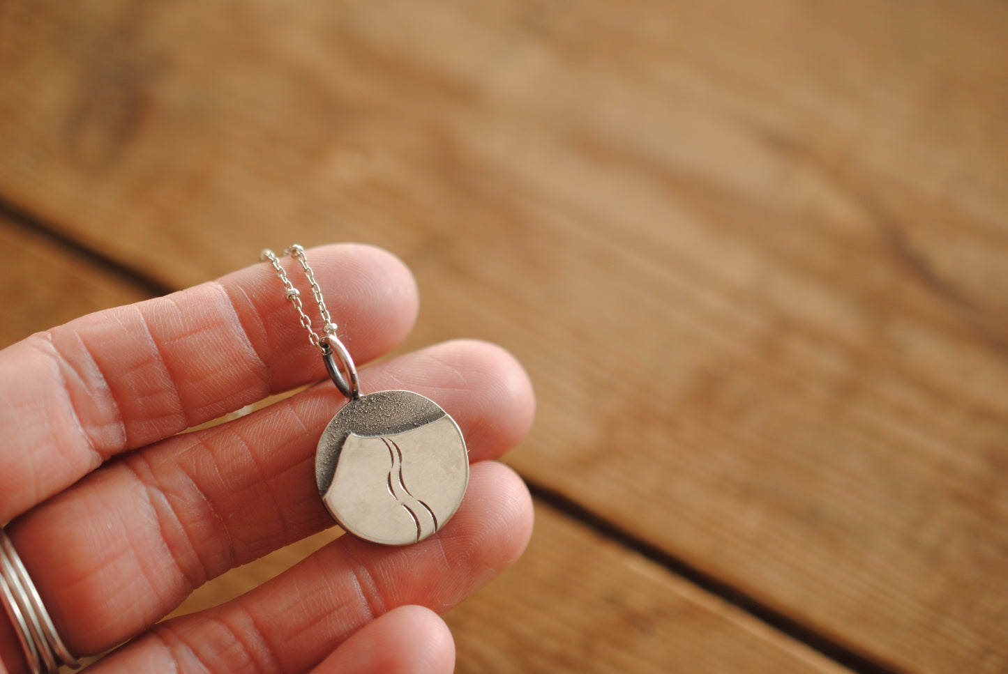 Ski Tracks Pendant