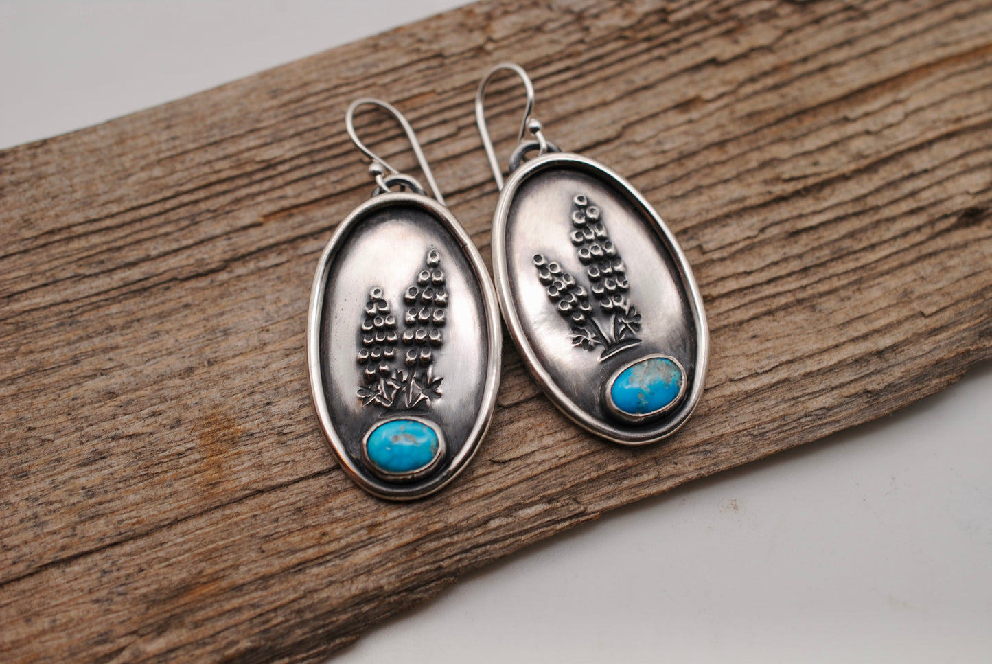 Turquoise Lupine Earrings
