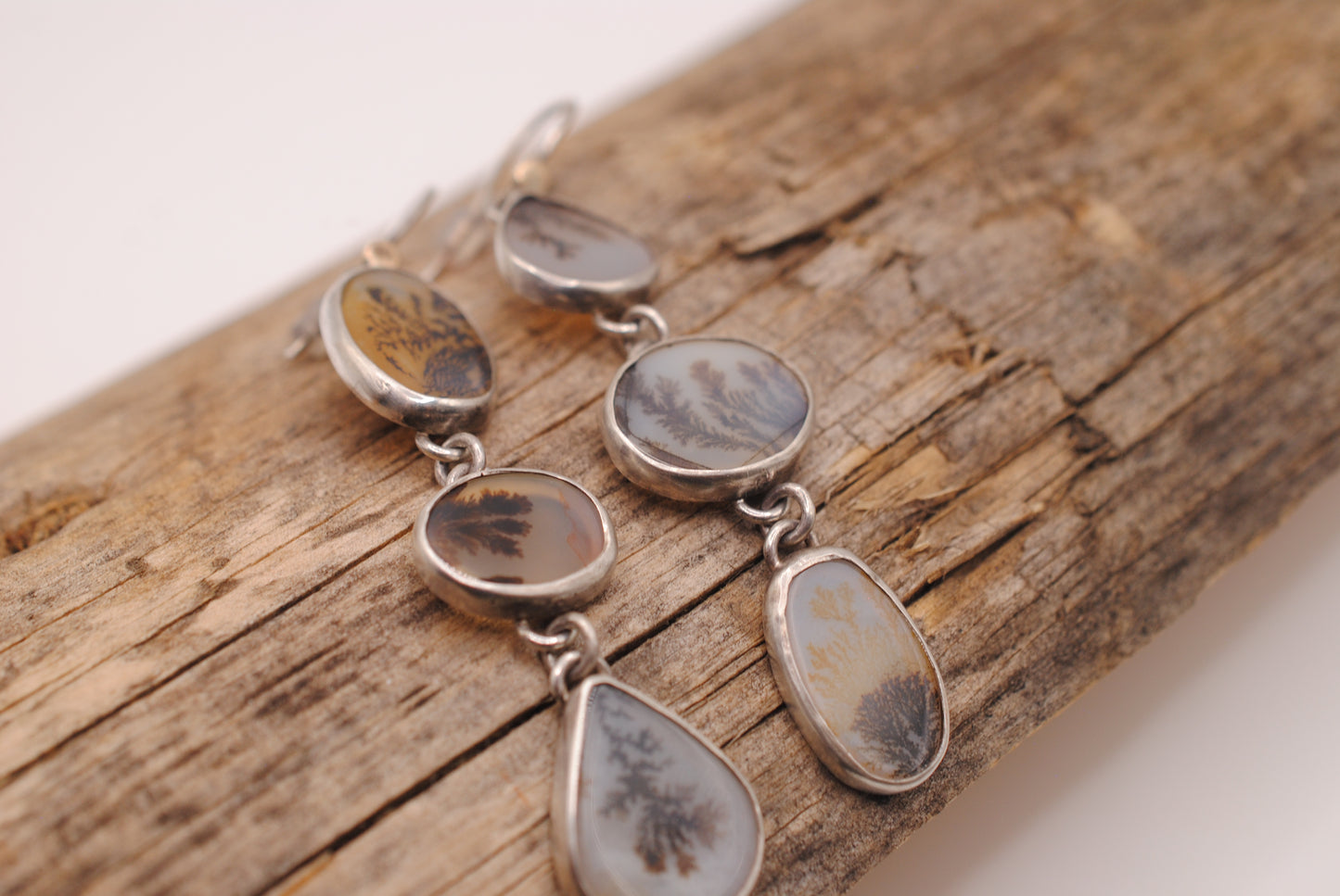 Dendritic Agate Dangle Earrings