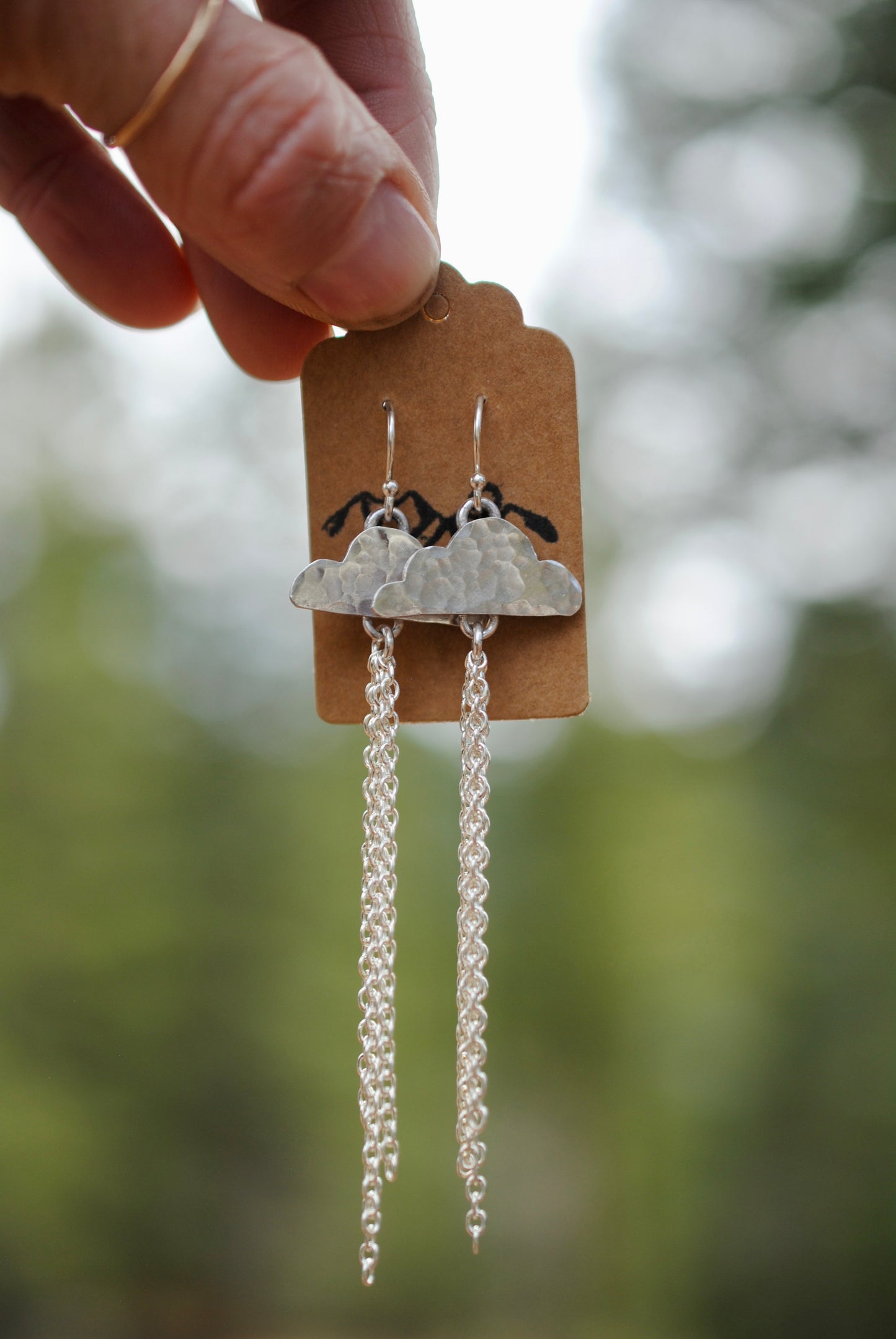 Silver Raincloud Earrings