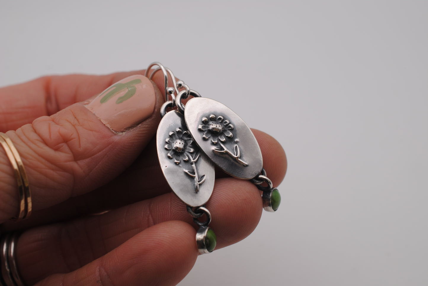 Aster flower earrings