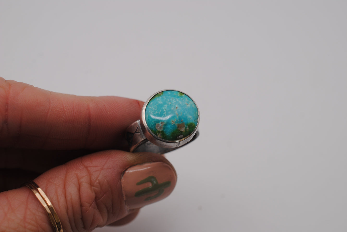 Turquoise Snake Ring Size 7