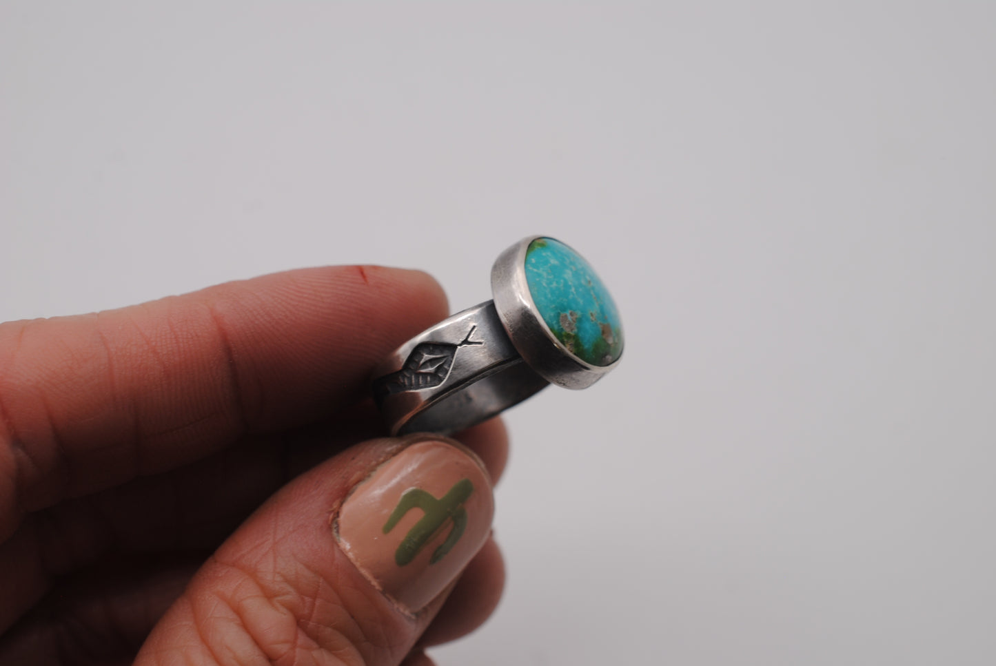 Turquoise Snake Ring Size 7