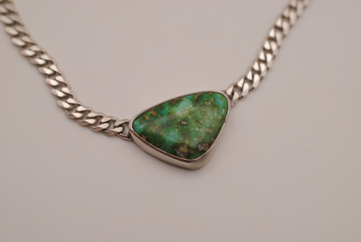 Curb Chain Turquoise Necklace