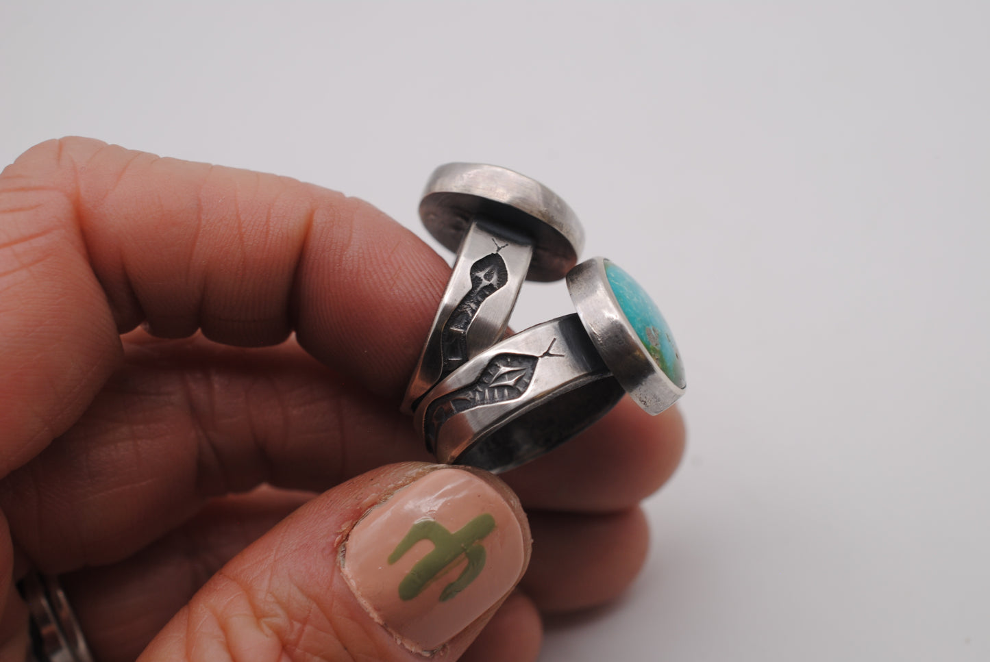 Turquoise Snake Ring Size 7