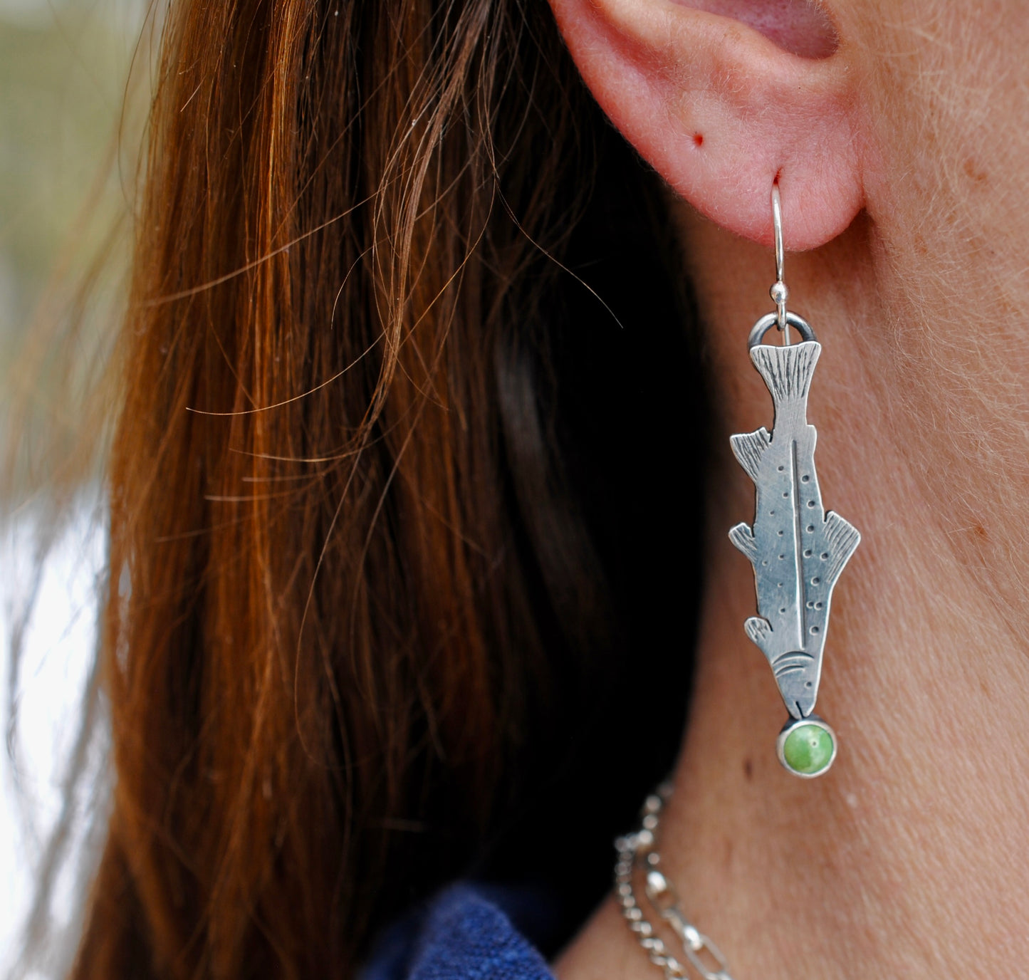 Turquoise Trout Earrings