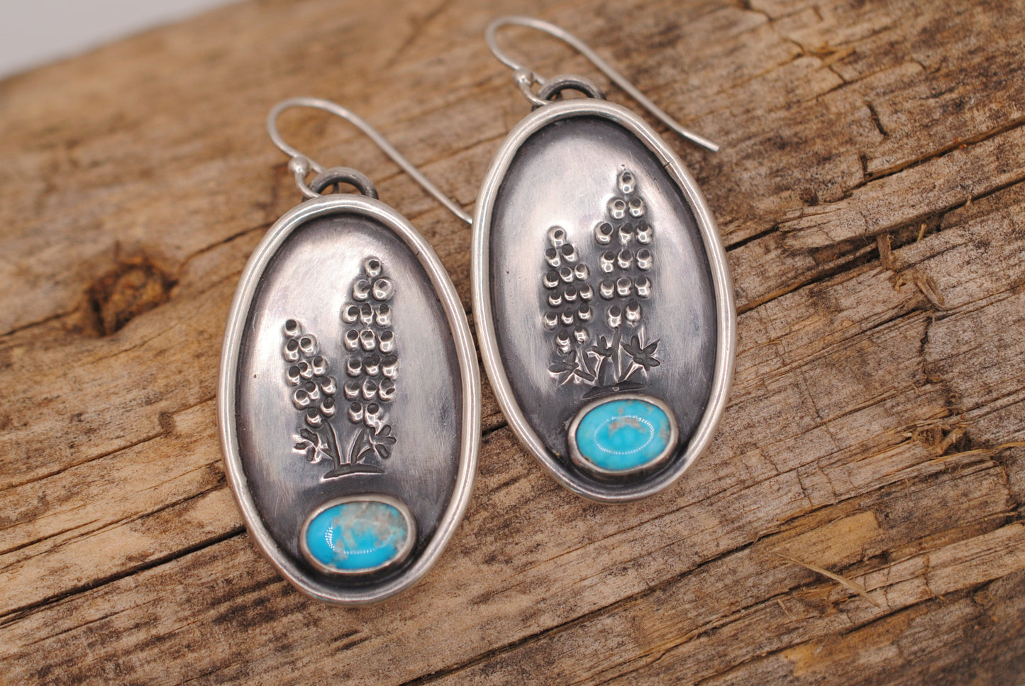 Turquoise Lupine Earrings