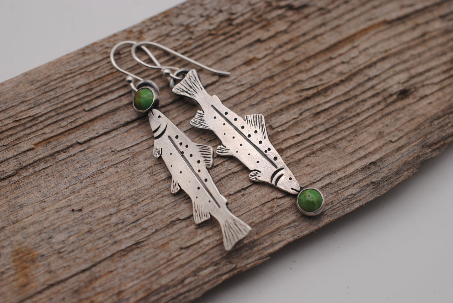 Turquoise Trout Earrings