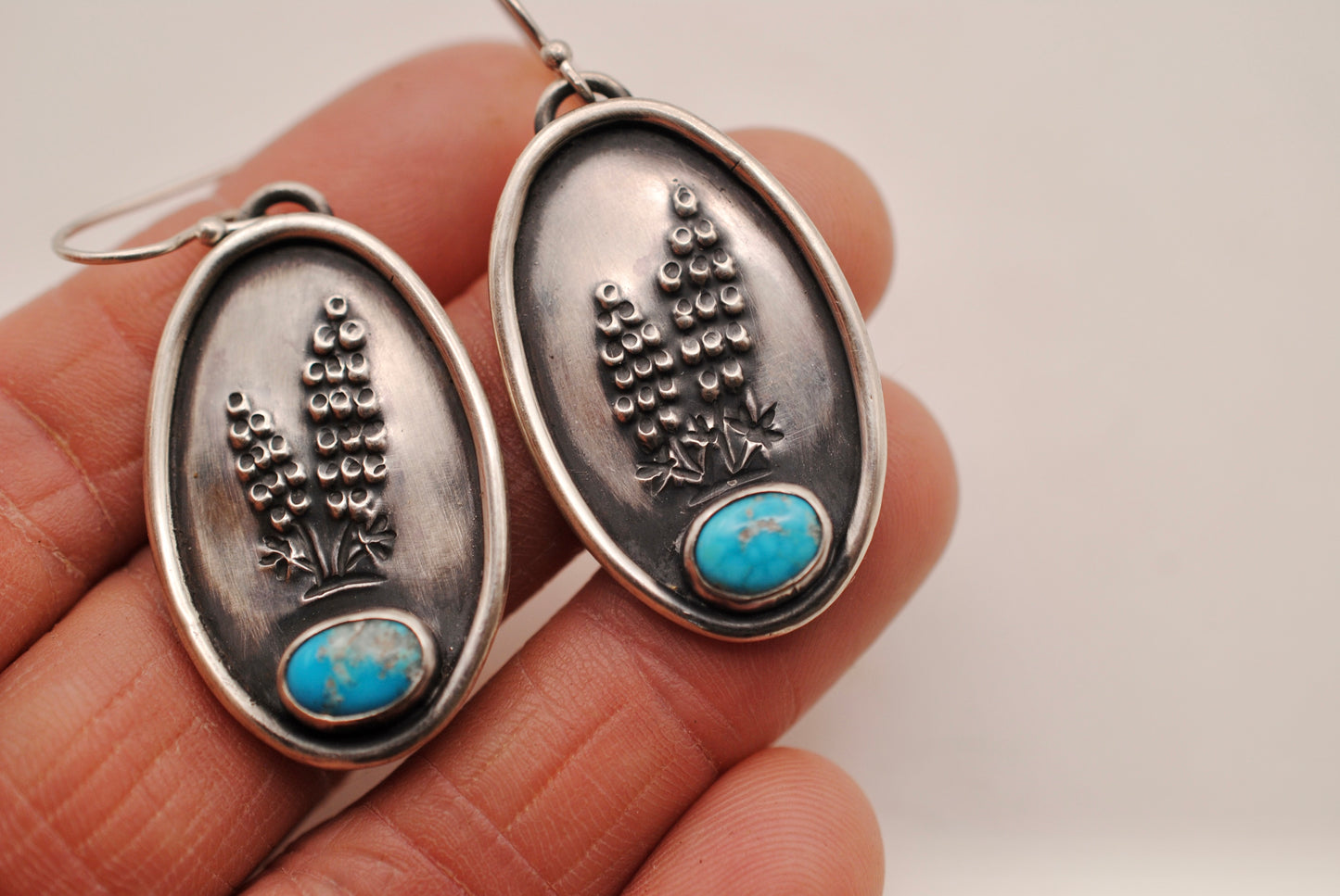 Turquoise Lupine Earrings