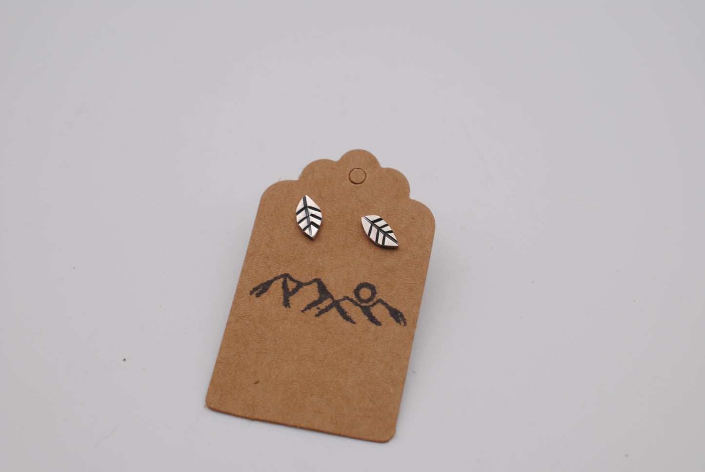 Silver Leaf Studs