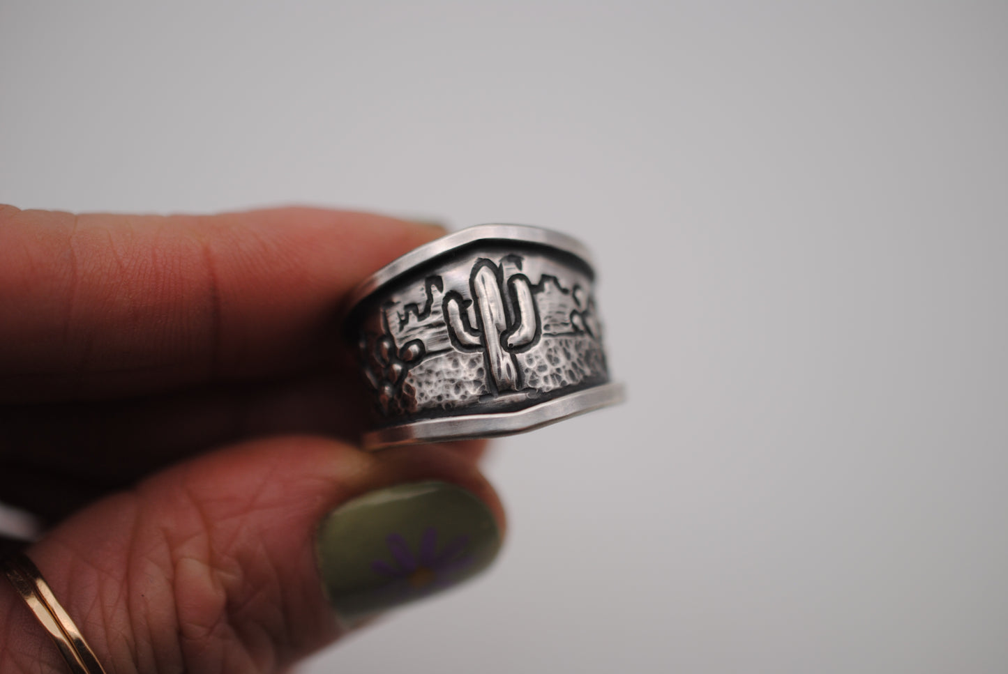 Cactus Scene Ring Size 9
