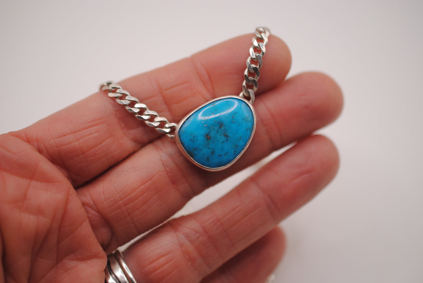 Curb Chain with Turquioise