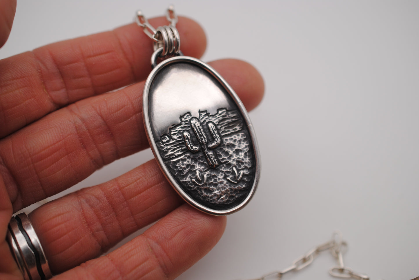 Desert Tower & Saguaro Pendant