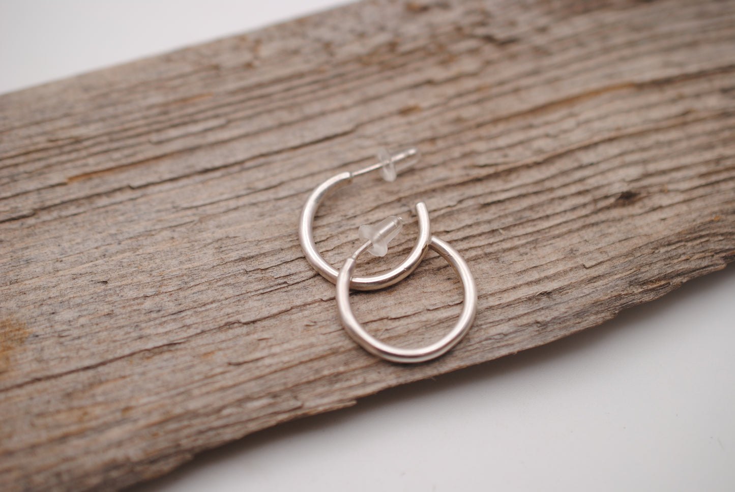 Thick Silver Hoops - Small