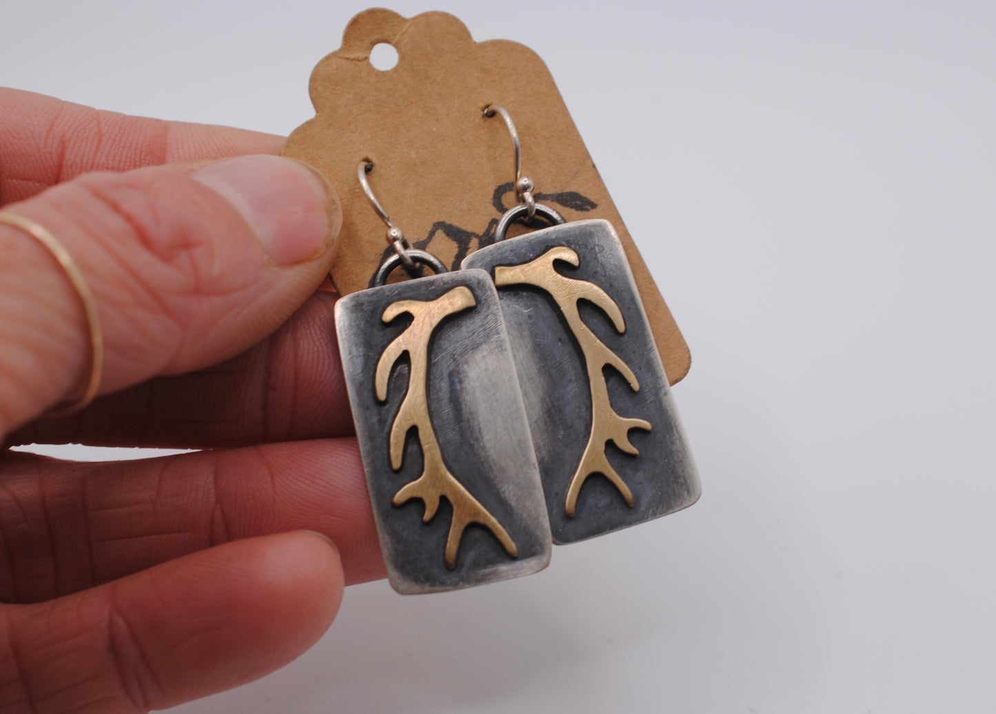 Elk Antler Earrings - Large