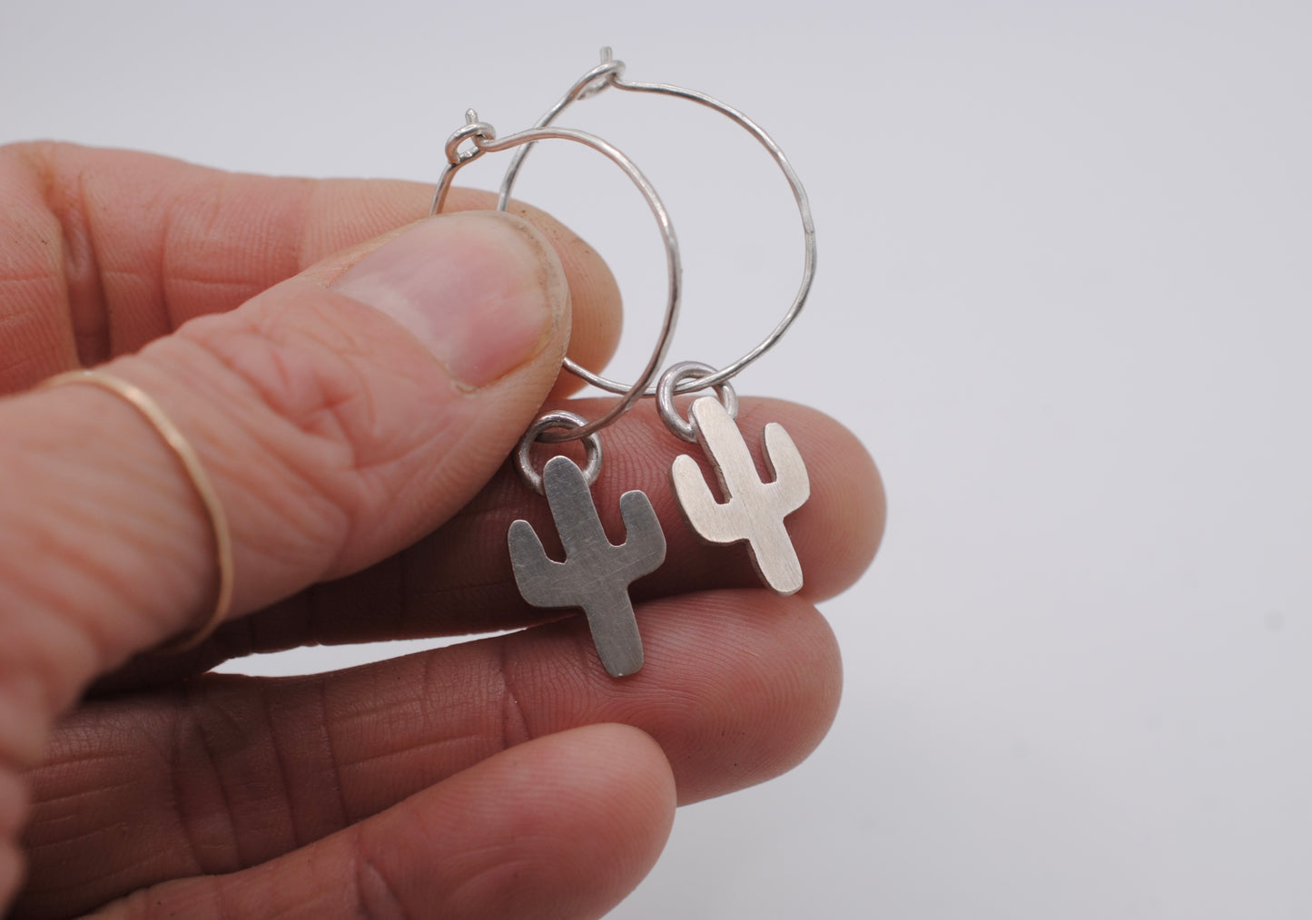 Cactus Hoop Earrings