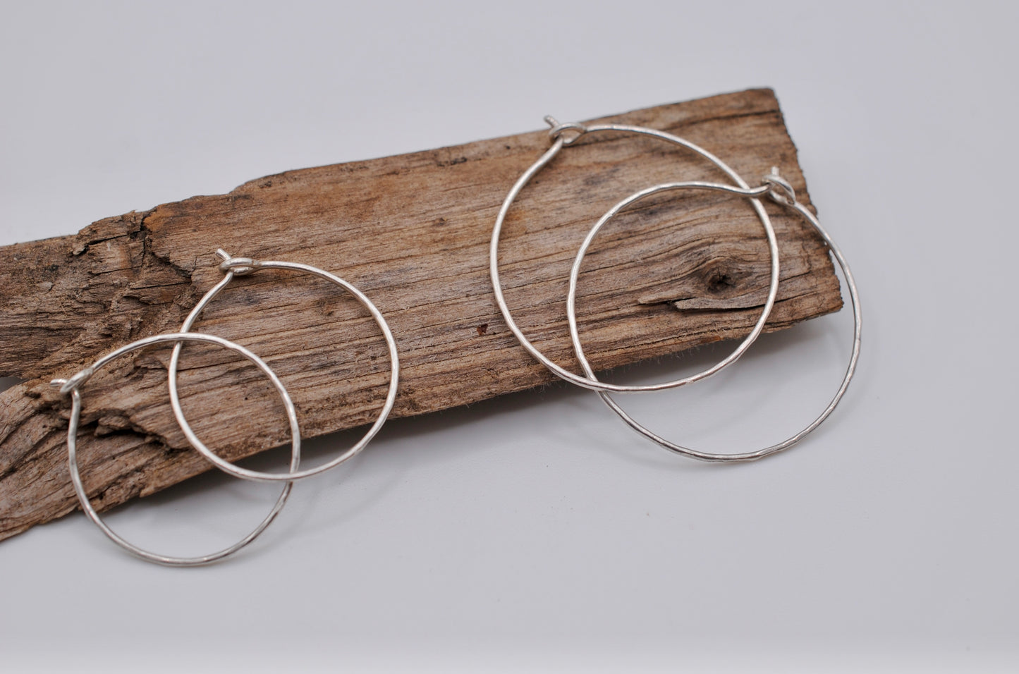 Silver Rainbow Hoops