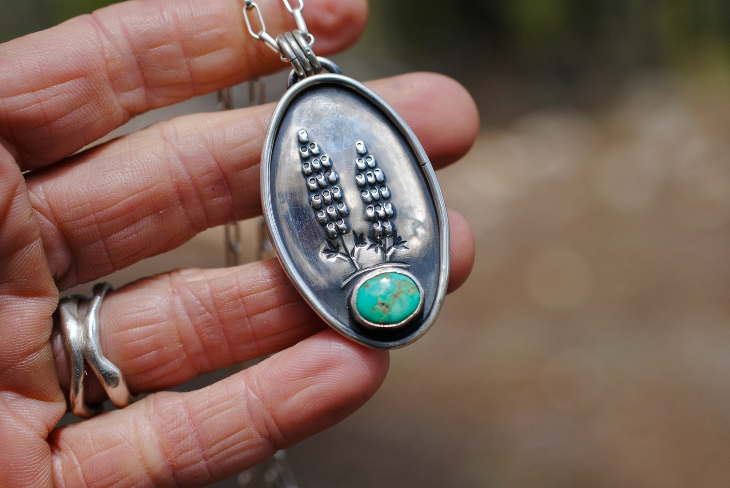 Lupine Flower Pendant