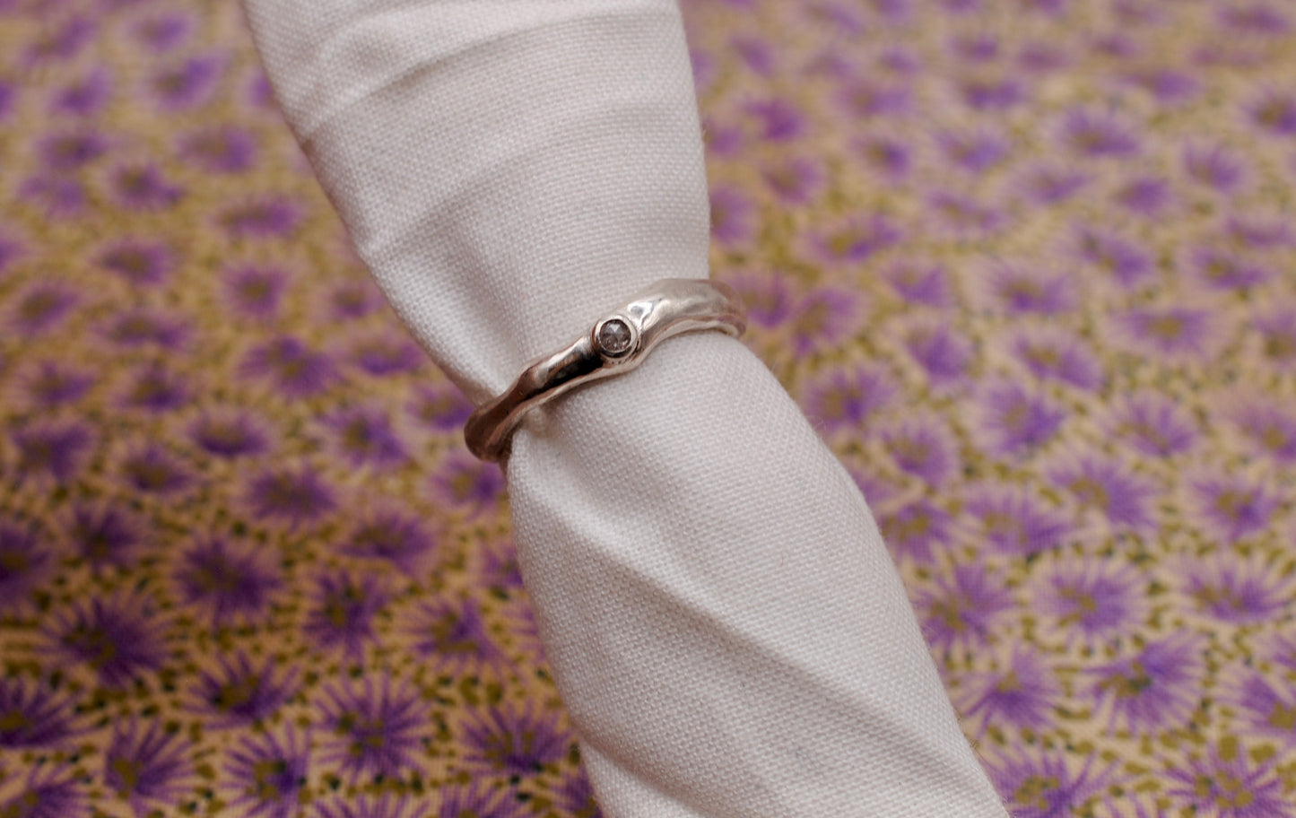 Organic Band with Diamond; Size 5.5