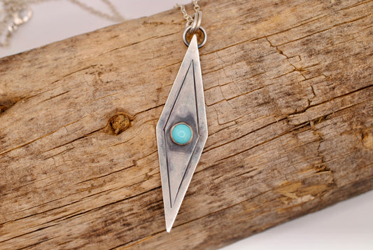 Diamond Turquoise Pendant