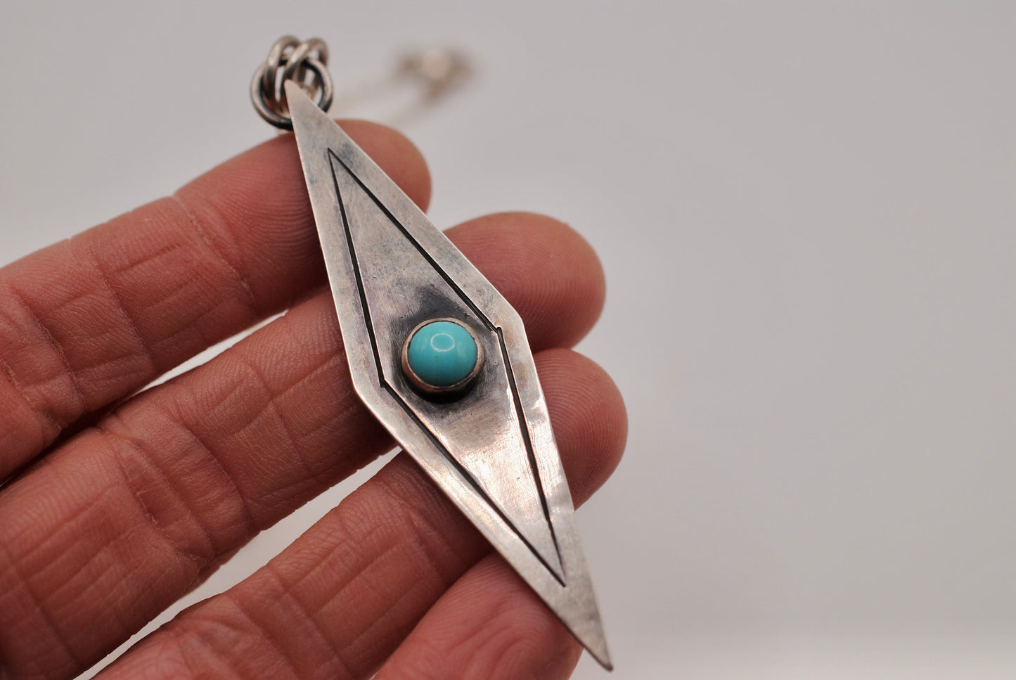 Diamond Turquoise Pendant
