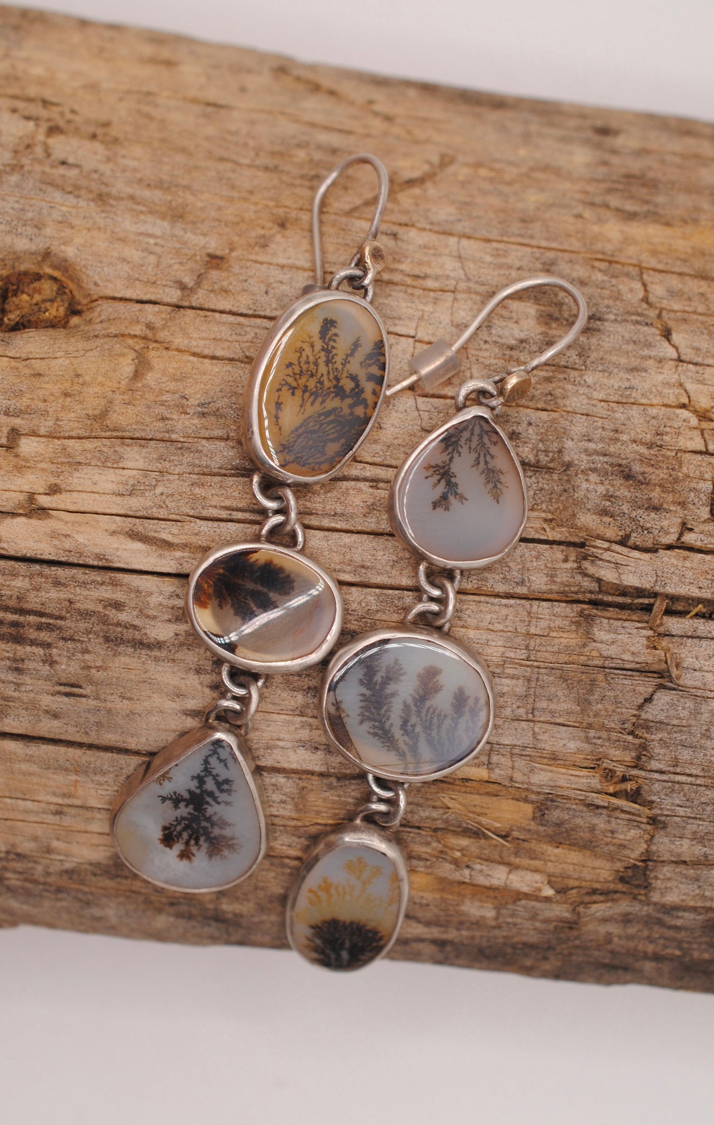 Dendritic Agate Dangle Earrings