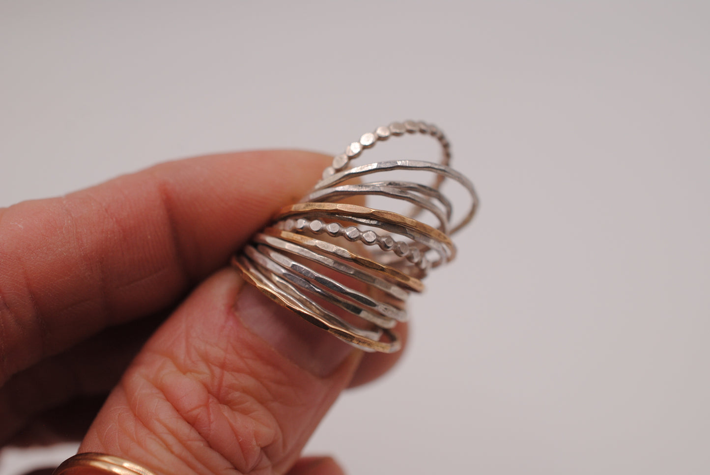 Stacking Rings - Silver & Gold Filled