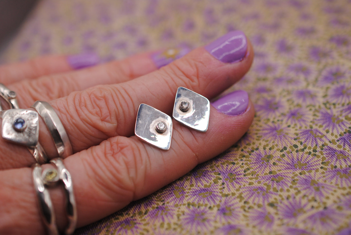 Montana Sapphire Stud Earrings