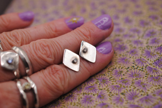 Montana Sapphire Stud Earrings