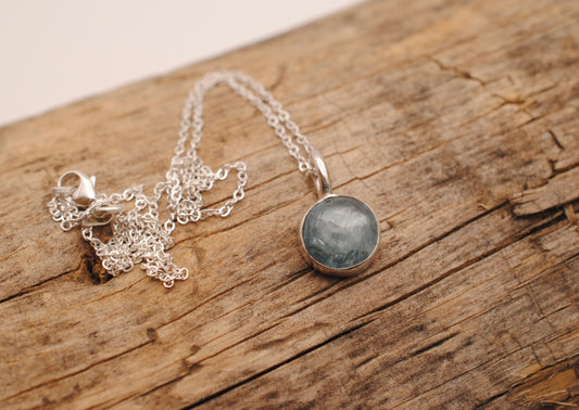 Aquamarine Silver Pendant