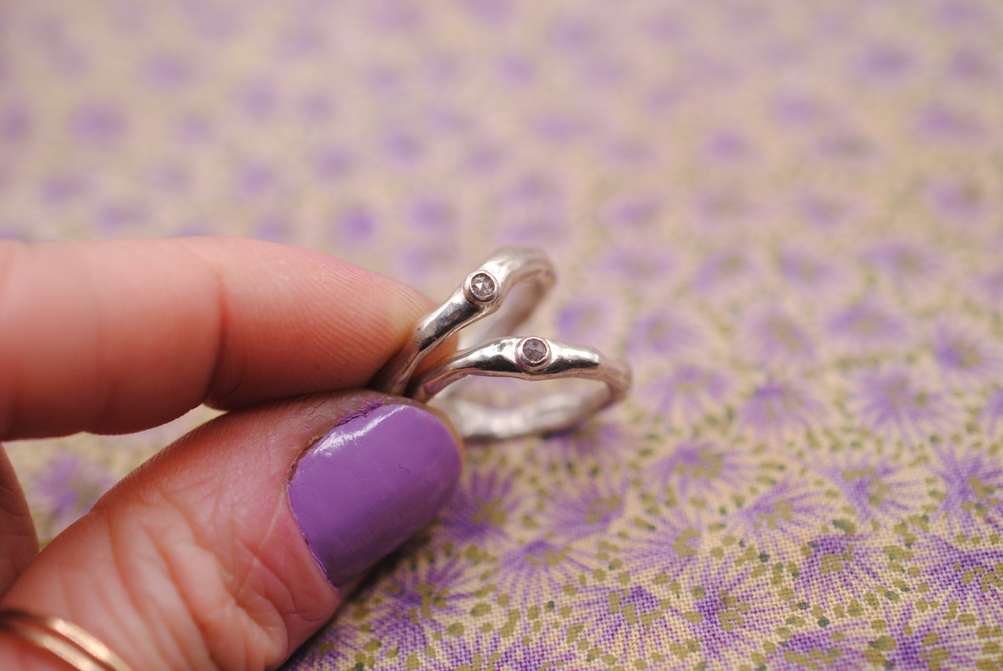 Organic Band with Diamond; Size 5.5