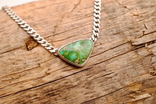 Curb Chain Turquoise Necklace