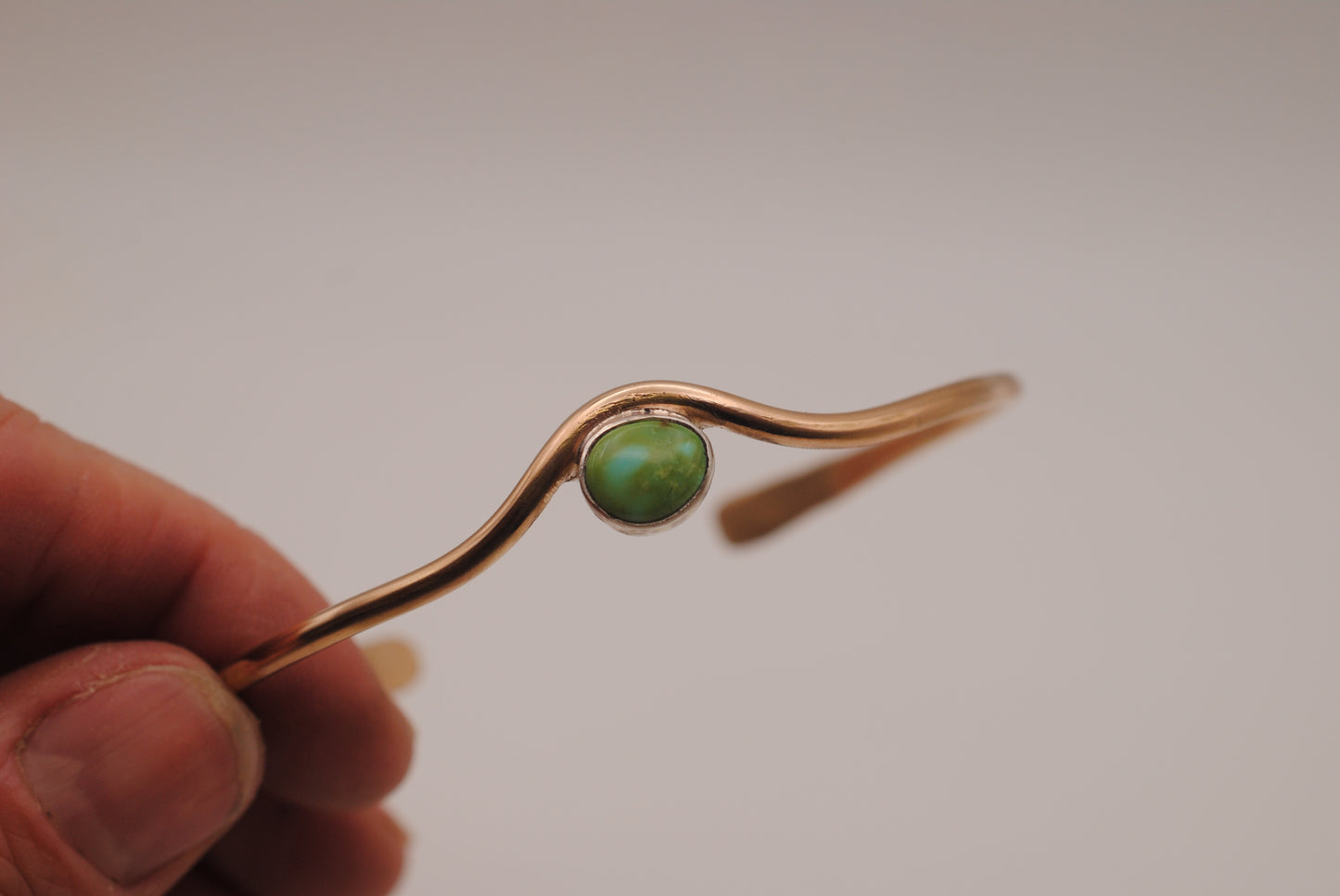 Gold Filled Turquoise Wave Cuff