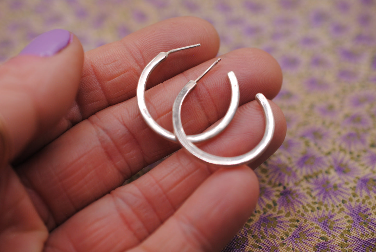 Square Hoop Earrings - Small, Med, Large