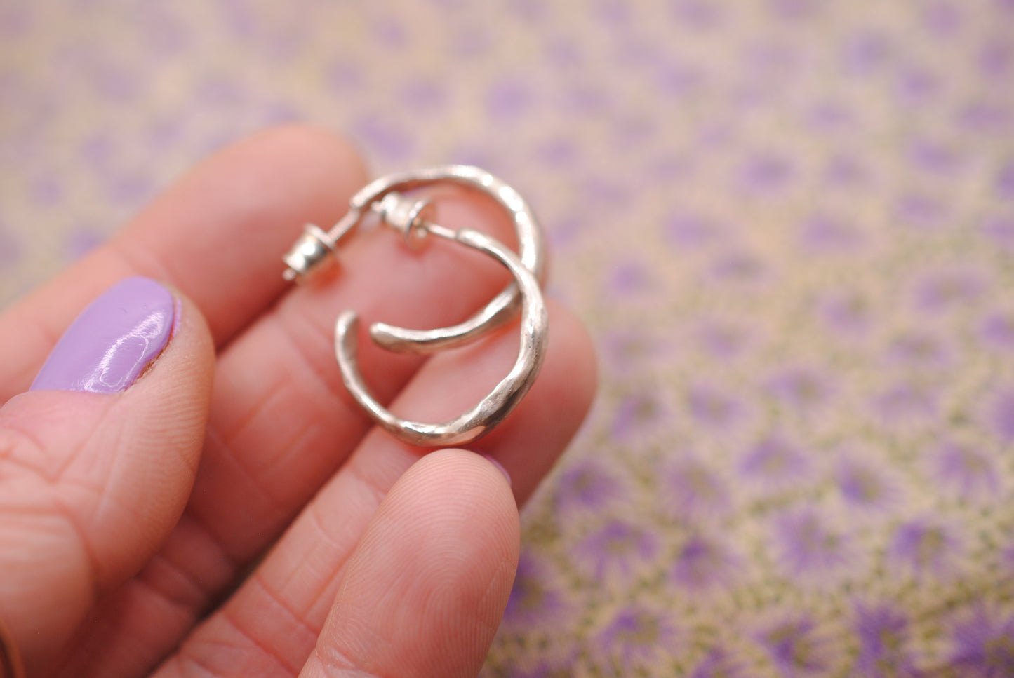 Organic Hoop Studs