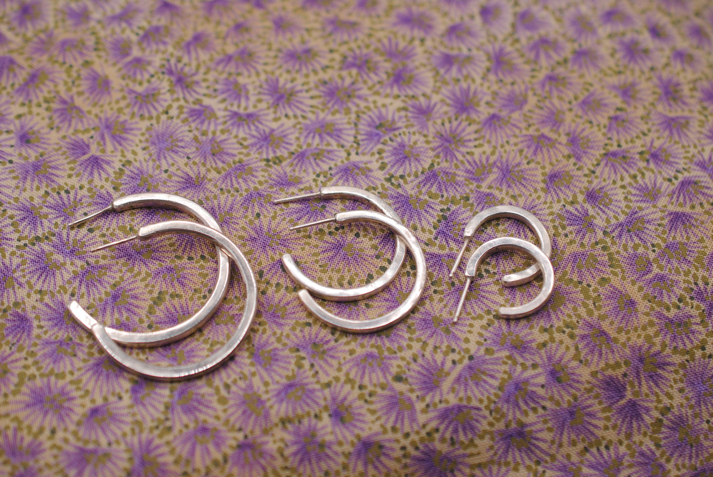 Square Hoop Earrings - Small, Med, Large