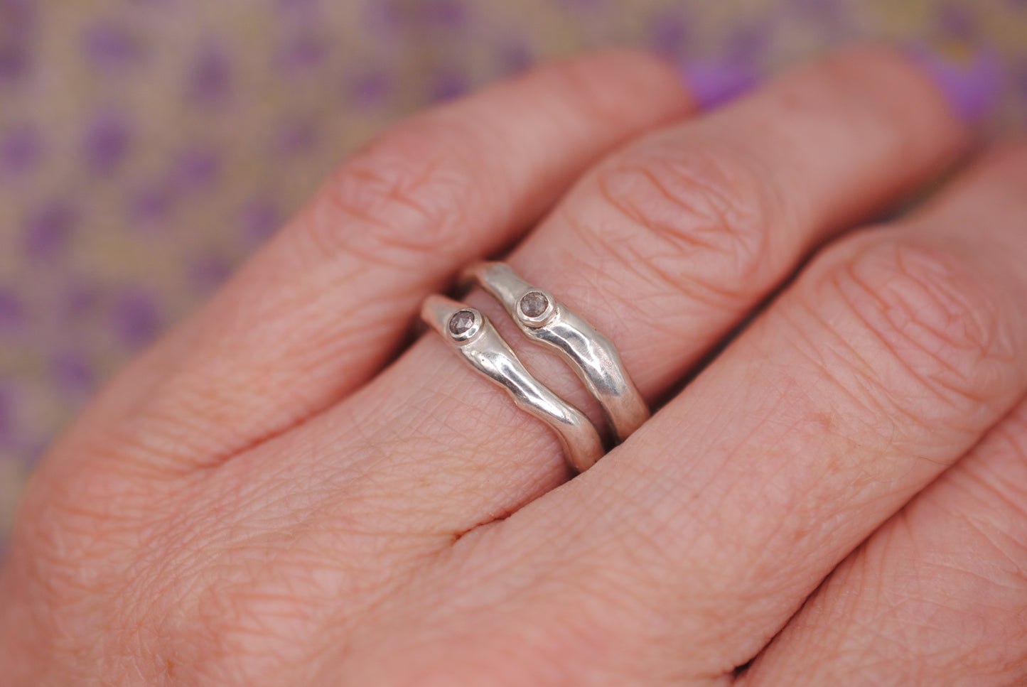 Organic Band with Diamond; Size 6