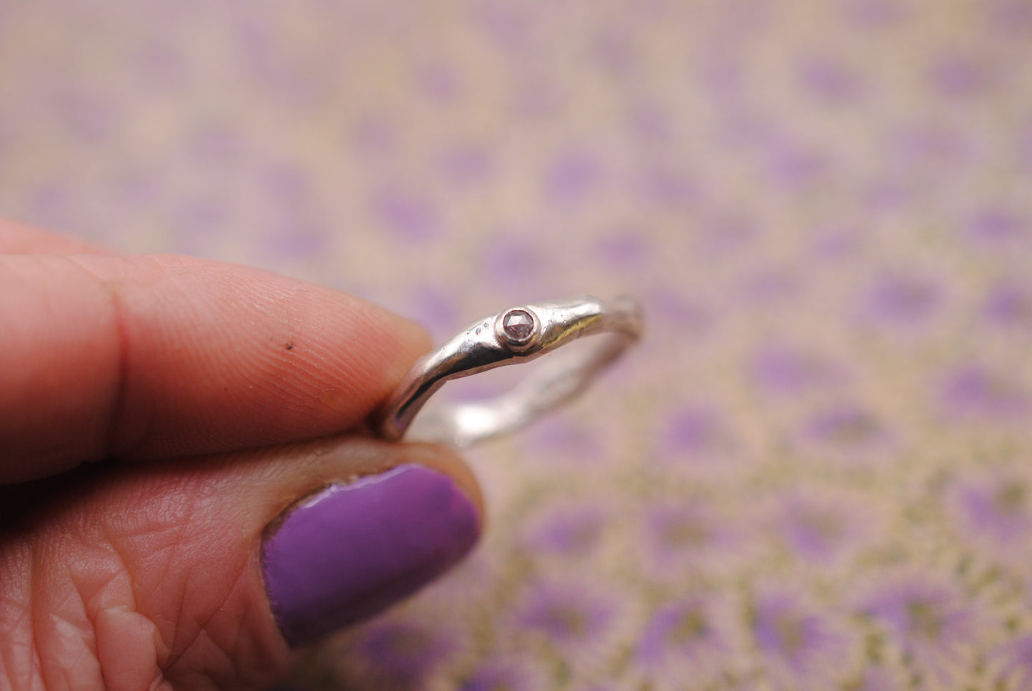 Organic Band with Diamond; Size 6