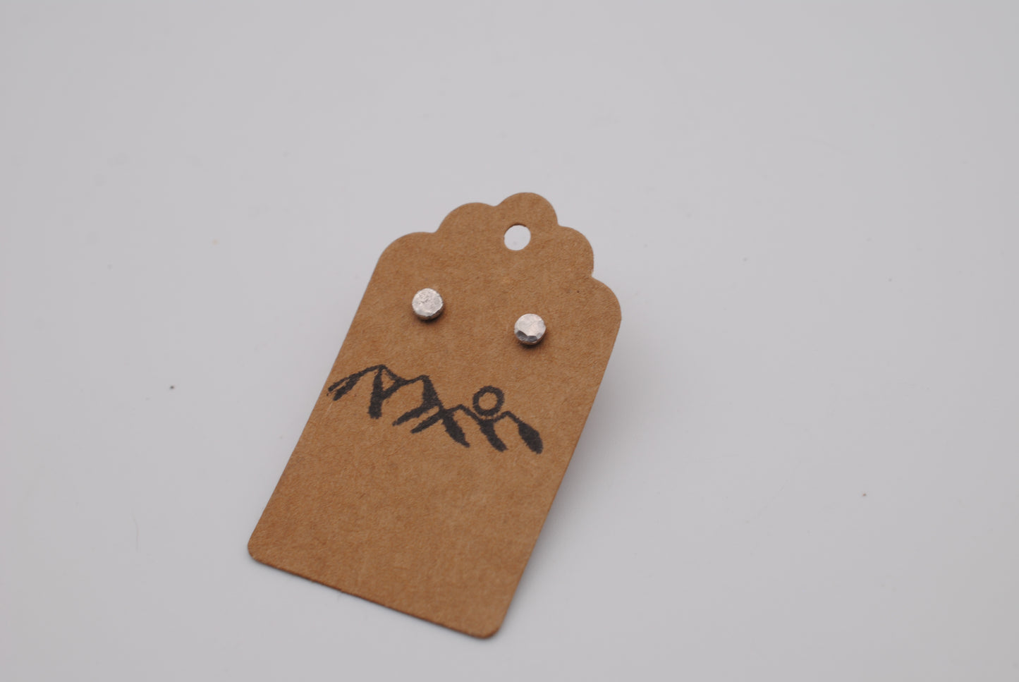 Hammered Moon Studs