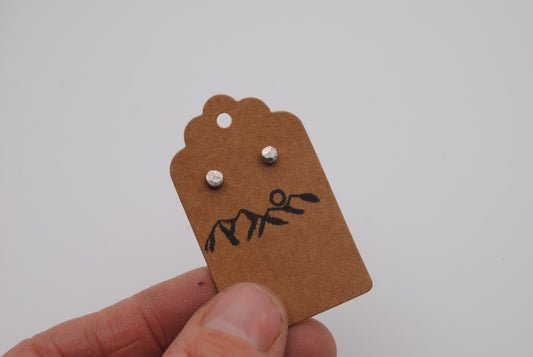 Hammered Moon Studs
