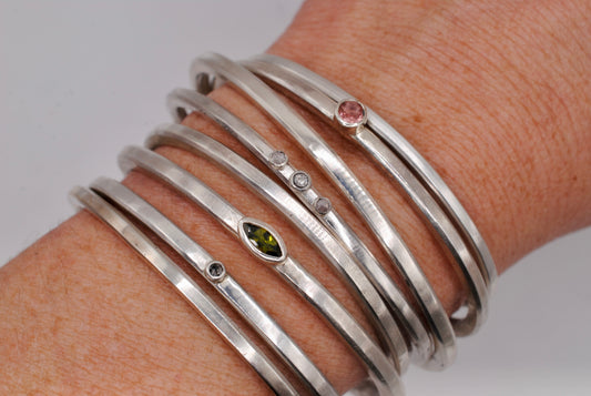 Recycled Silver Stacker Cuffs - Made to Order
