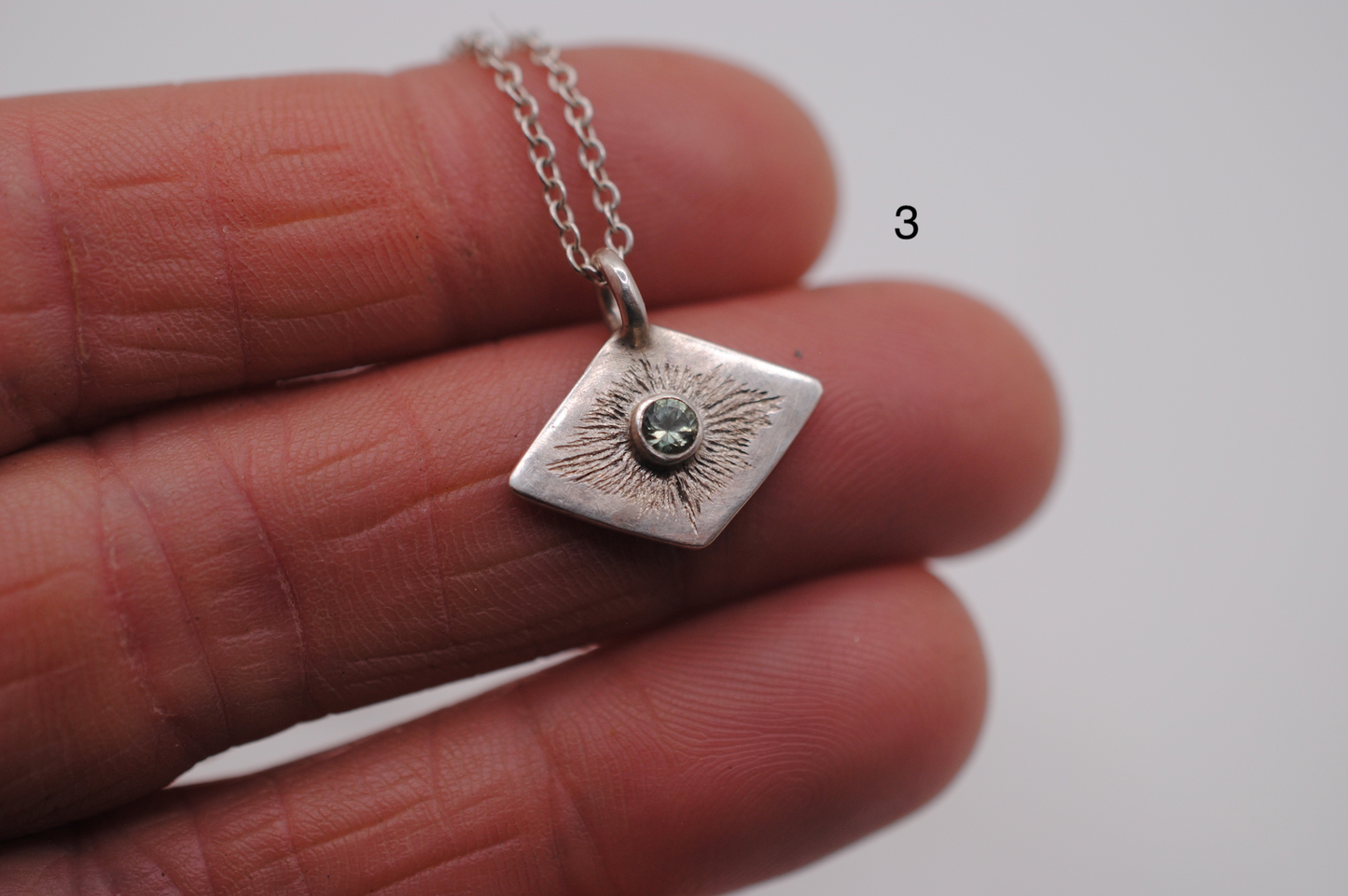 Montana Sapphire Evil Eye Necklace