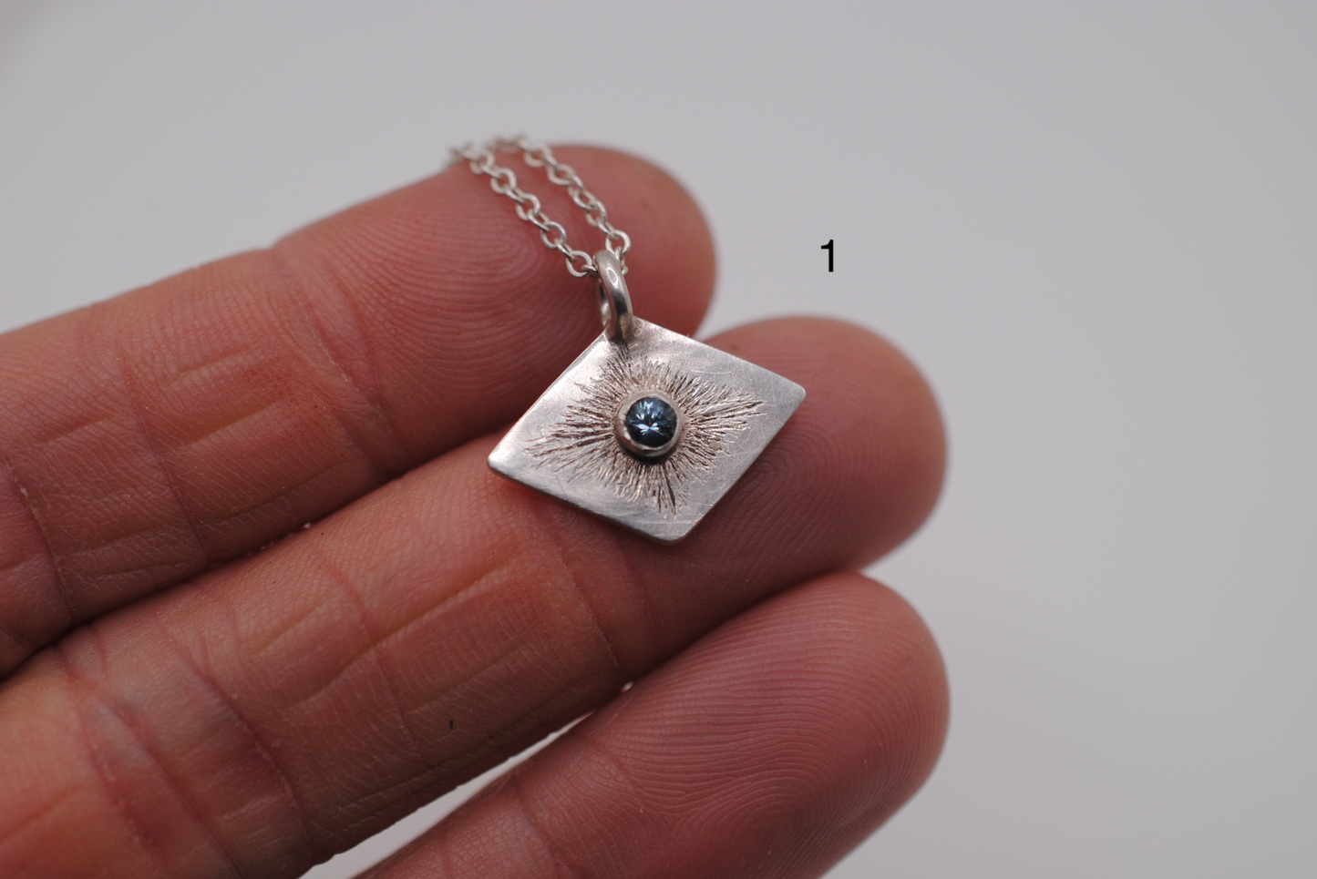 Montana Sapphire Evil Eye Necklace