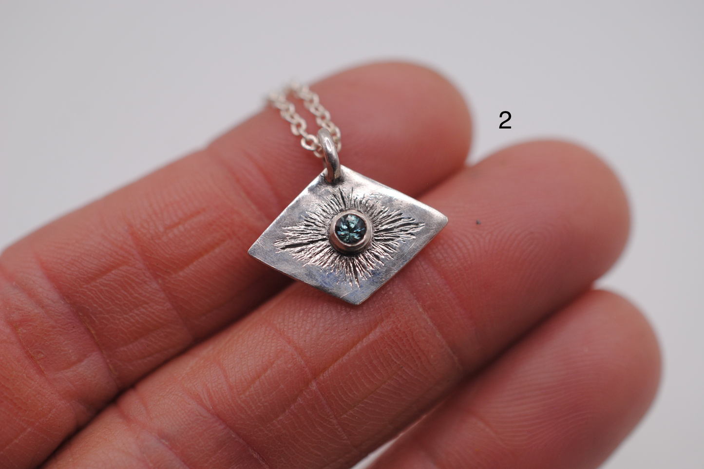 Montana Sapphire Evil Eye Necklace